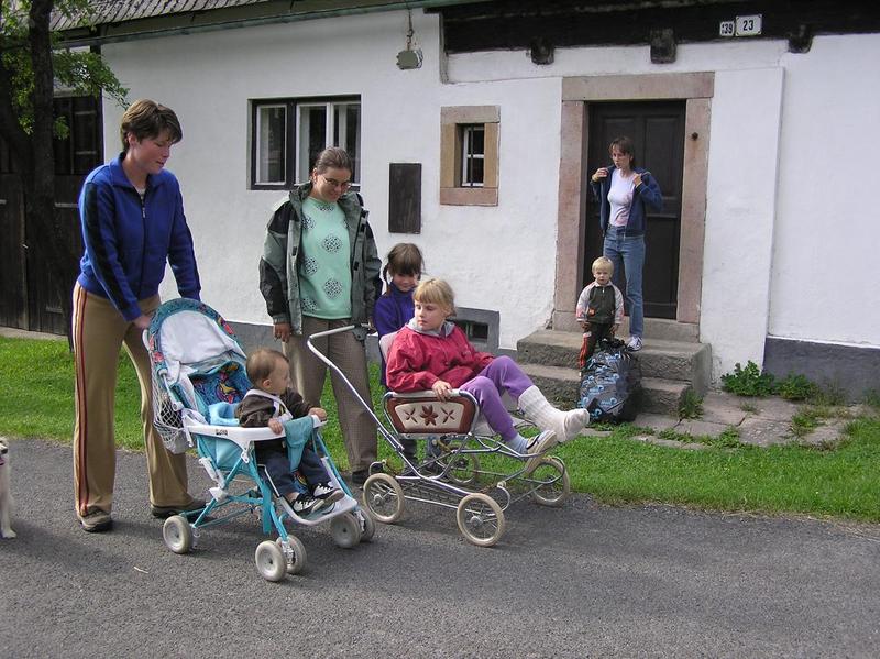 Kája na kočárku